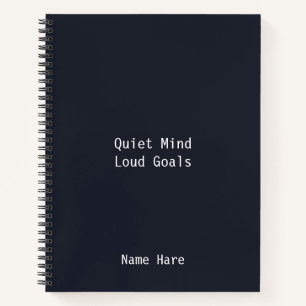 Carnet Motivationnel Bleu de minuit - Personnalisé