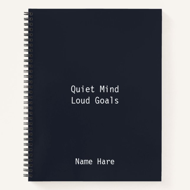 Carnet Motivationnel Bleu de minuit - Personnalisé (Devant)