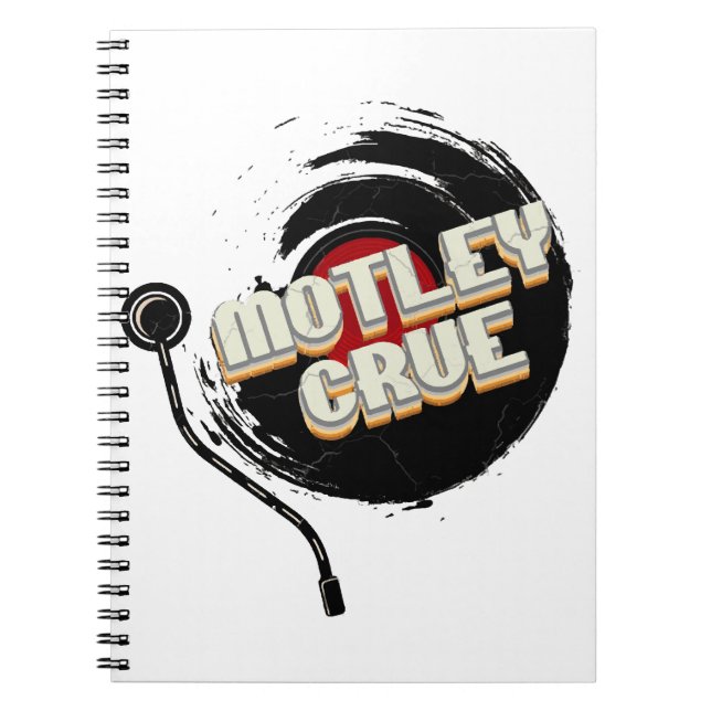 Carnet Mötley Crüe Vinyl Vintage (Devant)