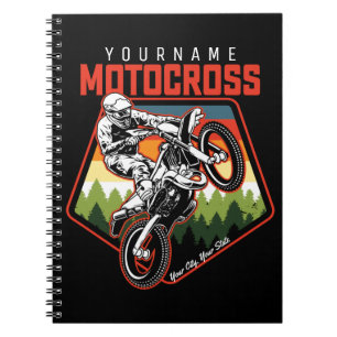 Carnet Motocross Racing Personnalisé Dirt Bike Trail Ride