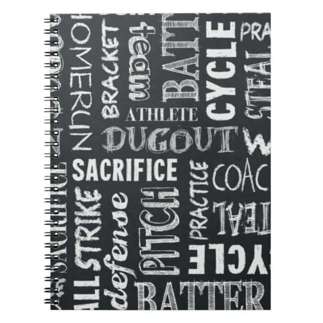 Carnet Mots de tableau de baseball (Devant)