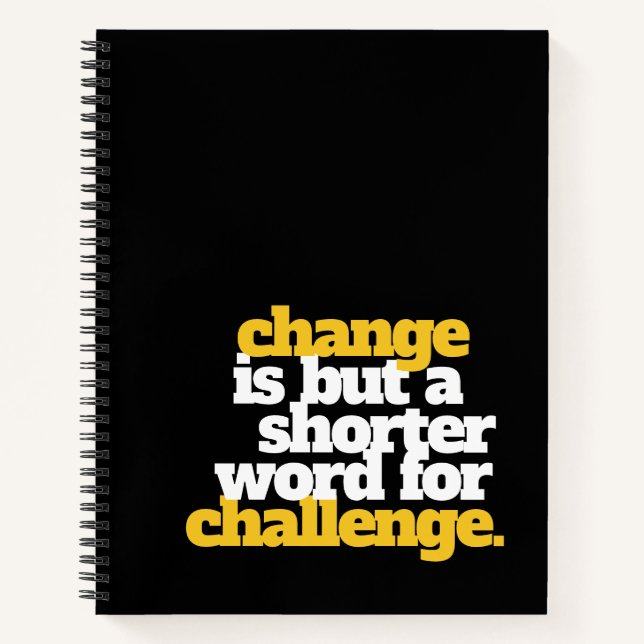 Carnet Mots Inspirants Changement et Défi (Devant)