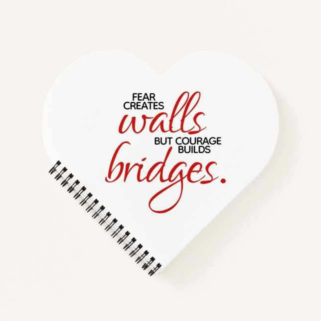 Carnet Mots Inspirants Courage Construit Des Ponts (Devant)