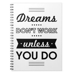Carnet Mots motivationnels sur les rêves et le travail