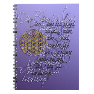 Carnet Mots sur la Fleur de Vie / allemand