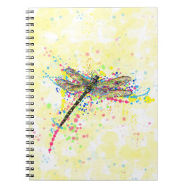 Carnet Mouche dragonfly à l'aquarelle tendance mignonne