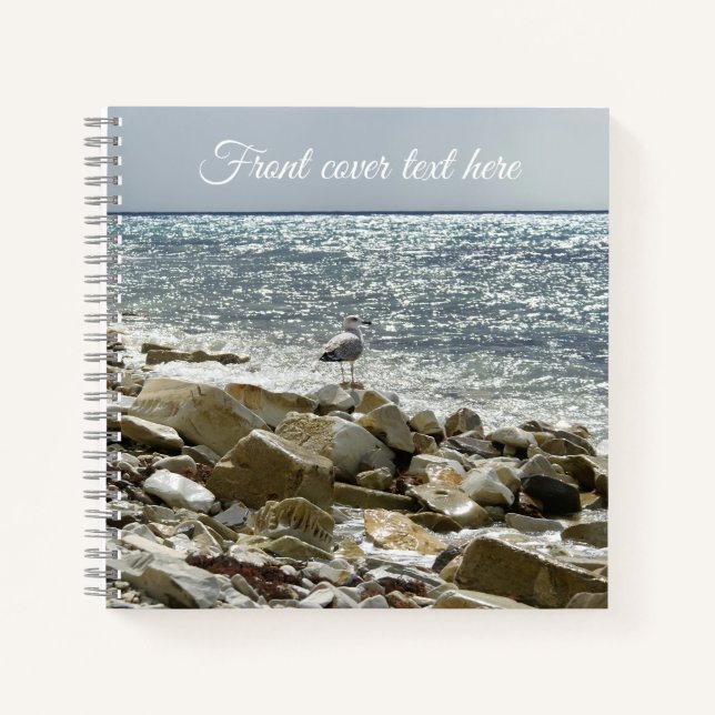 Carnet mouette et surf marin (Devant)
