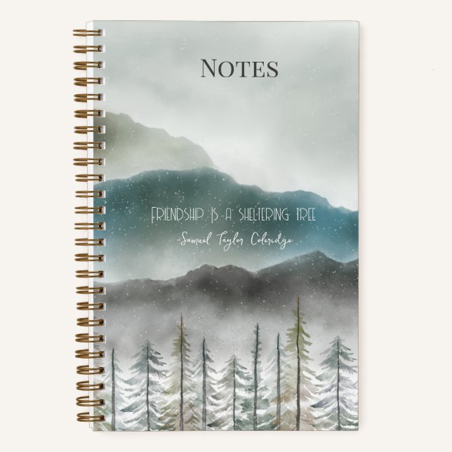 Carnet Mountain Watercolor Spiral Notebook  (Recto)