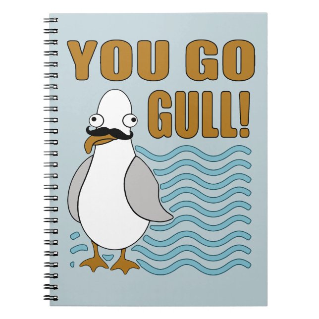 Carnet Moustache Seagull You Go Gull (Devant)