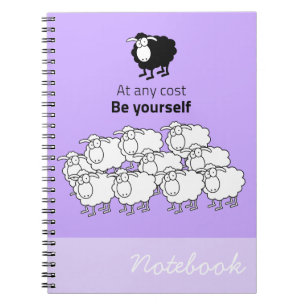 Carnet mouton noir et blanc