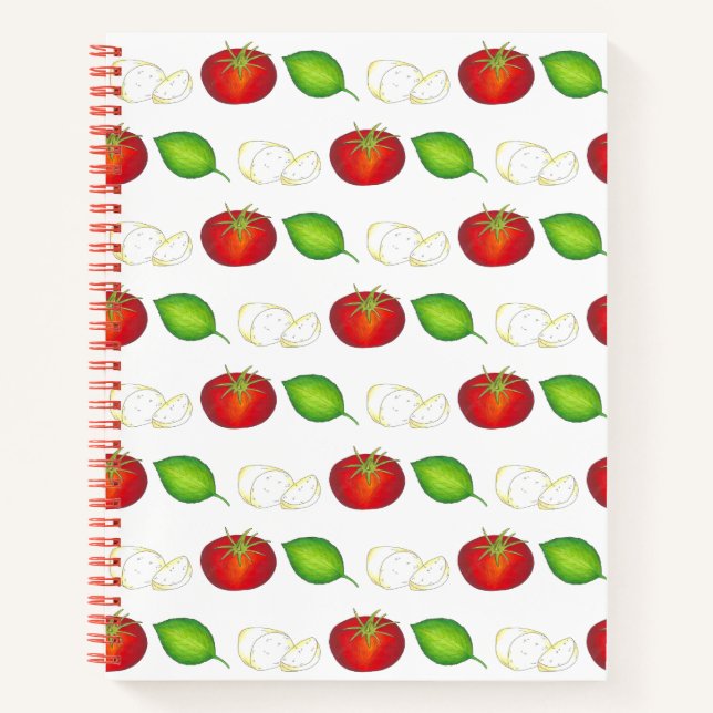 Carnet Mozzarella Tomato Basil Italien Cuisine Cuisine Cu (Devant)