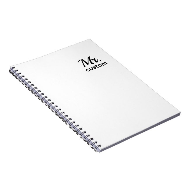 Carnet Mr. Custom Notebook – Spiral Photo Notebook (Côté Droit)