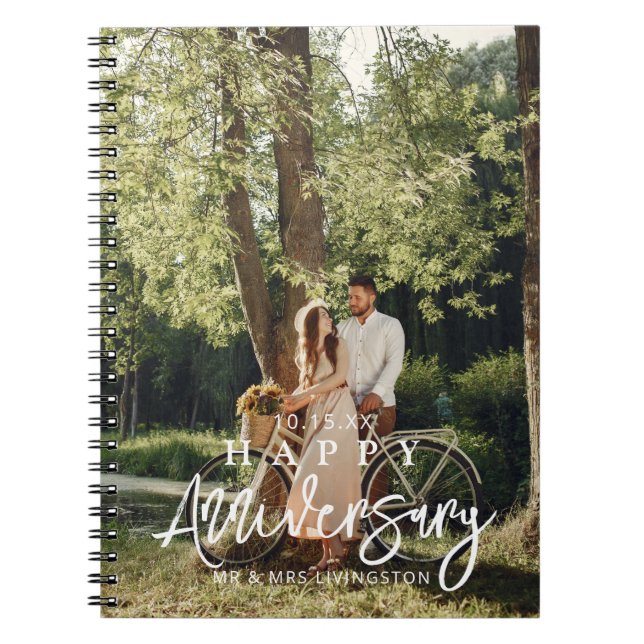 Carnet Mr & Mrs Happy Mariage Anniversaire Personnalisé (Devant)