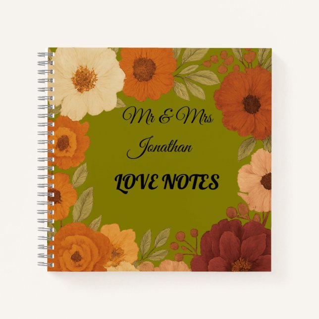 Carnet Mr & Mrs Love Notes Custom Couple (Devant)
