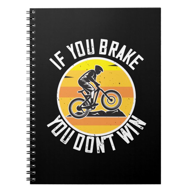 Carnet MTB - Si vous freinez, vous ne gagnez pas (Devant)