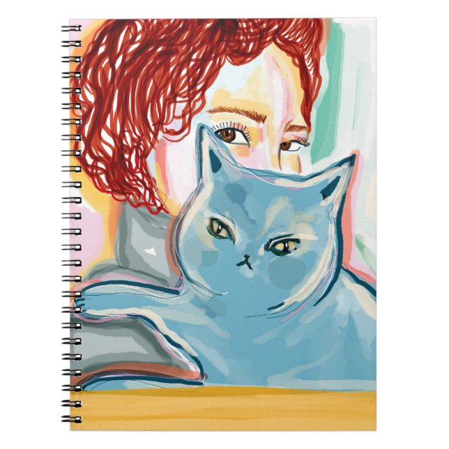 Carnet mujer con gato (Devant)