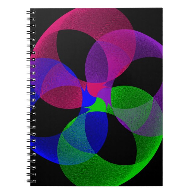 Carnet Multi Color Fusion Geometric Spiral Notebook (Devant)