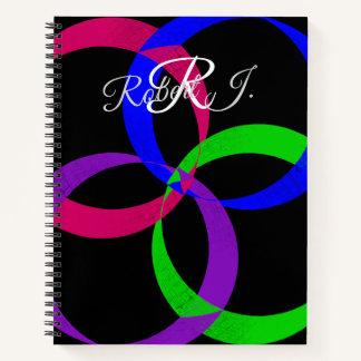 Carnet Multi Color Interchange Geometric Spiral Notebook