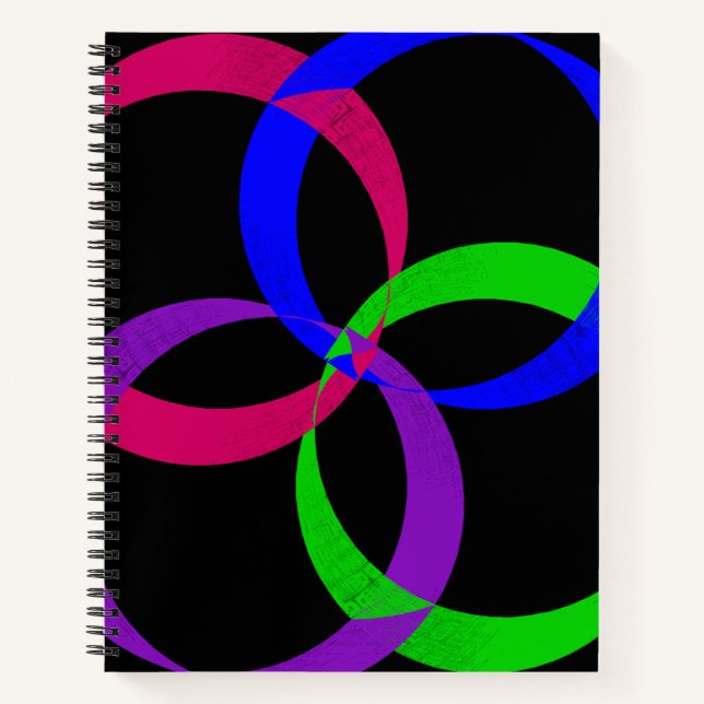 Carnet Multi Color Interchange Geometric Spiral Notebook (Devant)