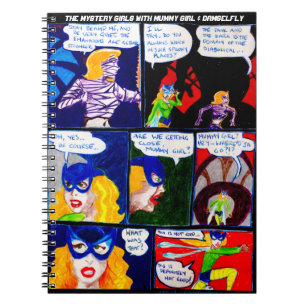 Carnet Mummy Girl & Damselfy Comic Book Art