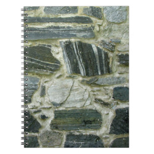 Carnet Mur en pierre antique de géologie de nature