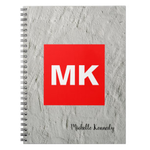 Carnet Mur gris rouge blanc Monogramme Professionnel Mode