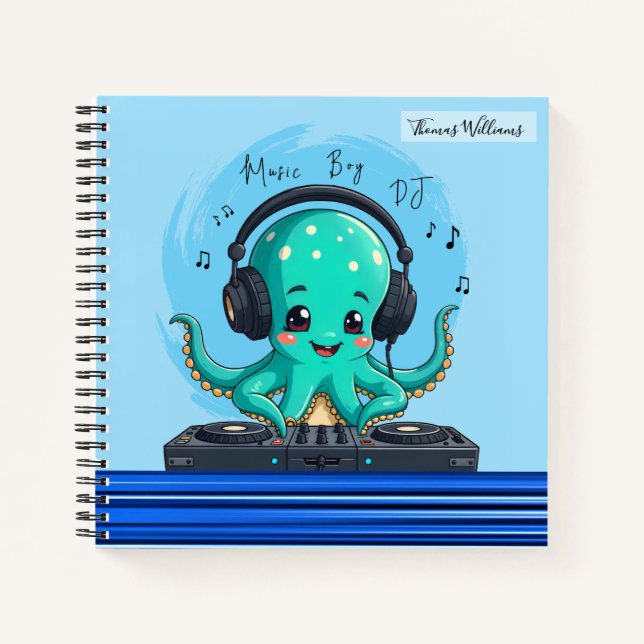 Carnet Music Boy, Bonne soirée Octopus DJ (Devant)