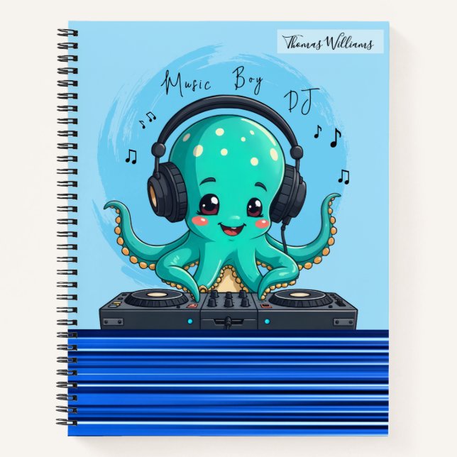 Carnet Music Boy, Bonne soirée Octopus DJ (Devant)
