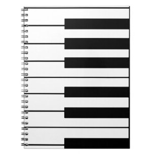 Carnet music-themed piano keys