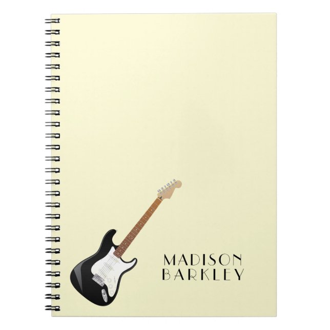 Carnet Musicien de guitare électrique professeur de musiq (Devant)