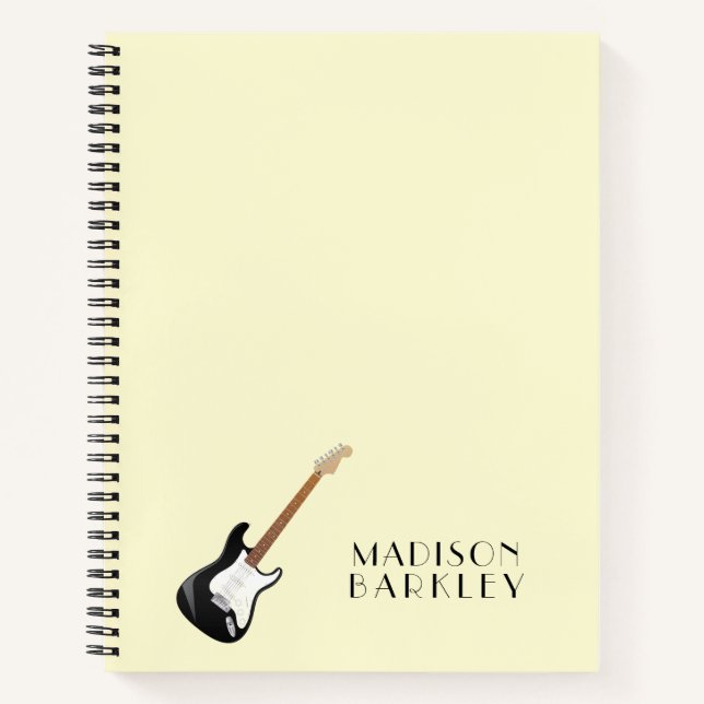 Carnet Musicien de guitare électrique professeur de musiq (Devant)