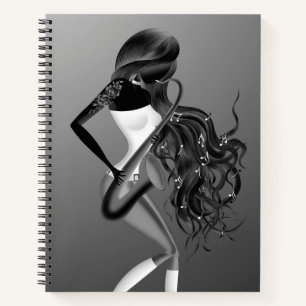 Carnet Musicienne Saxophoniste Lady Luna