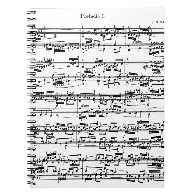 Carnet Musique de feuille par Bach (Devant)