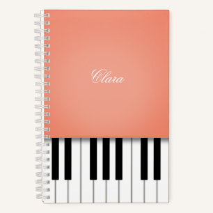 Carnet Musique de piano pêche Clavier Personnalisé