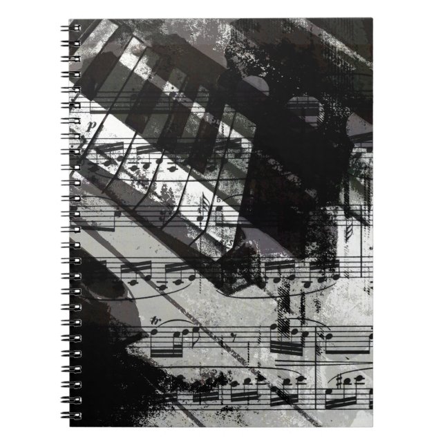 Carnet musique, décor de piano (10) (Devant)
