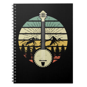 Carnet Musique Guitare Monts Banjo Rétro Et Soleil 80s Gr