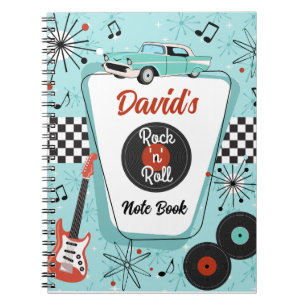 Carnet Musique Rock 'n' Roll Rétro des Années 1950