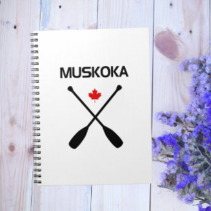 Carnet Muskoka Canada Traversé Ports à pédales Feuille d'