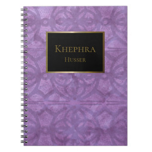 Carnet Mute Purple Noir Et Or Nom