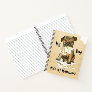 Carnet My Brussels Griffon Ate mes devoirs