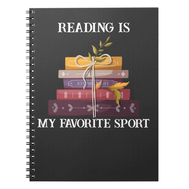 Carnet My favorite sport is reading (Devant)
