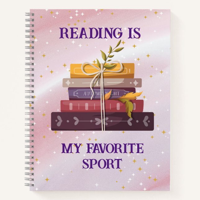 Carnet My favorite sport is reading (Devant)