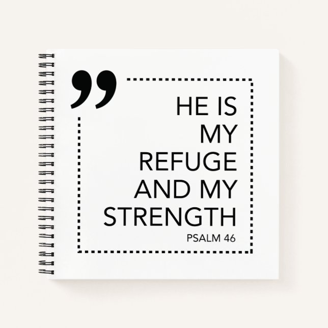 Carnet My Refuge and Strength Scripture promet Scriptur (Devant)