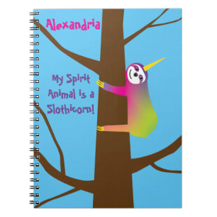 Carnet My Spirit Animal est un Slothicorn