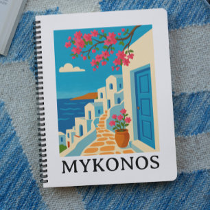 Carnet Mykonos Grèce Voyage Vintage - Art Coloré