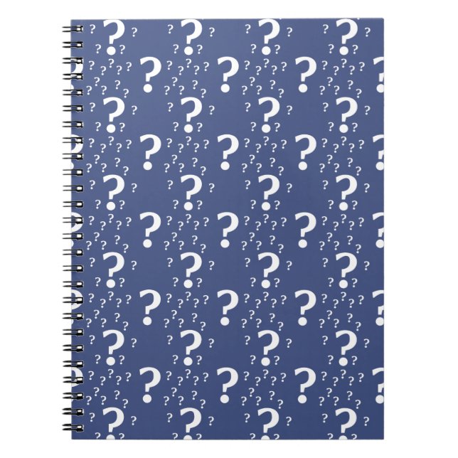 Carnet Mystère question marque énigme puzzle bleu (Devant)
