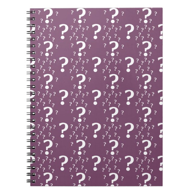 Carnet Mystère question marque énigme puzzle mauve (Devant)
