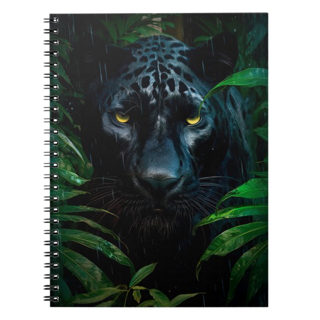 Carnet Mystérieux Black Panther Jungle Faune Design (Devant)