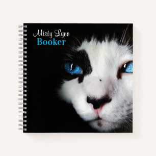 Carnet Mystérieux chat Tuxedo Blue Eyed