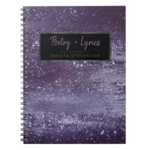 Carnet Mystic Topaz Rose bleu violet ombre lyrique
